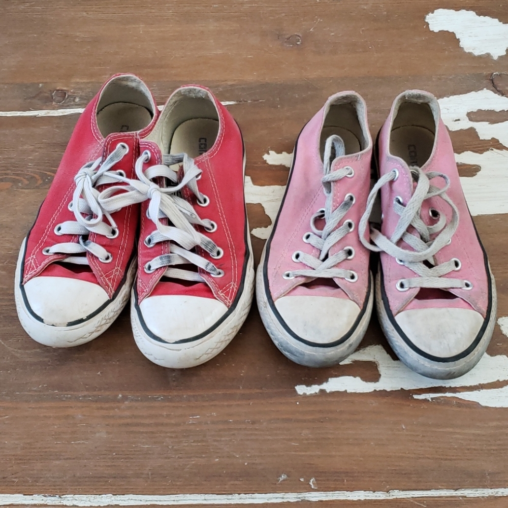 2 pairs of Girls' Converse Shoes